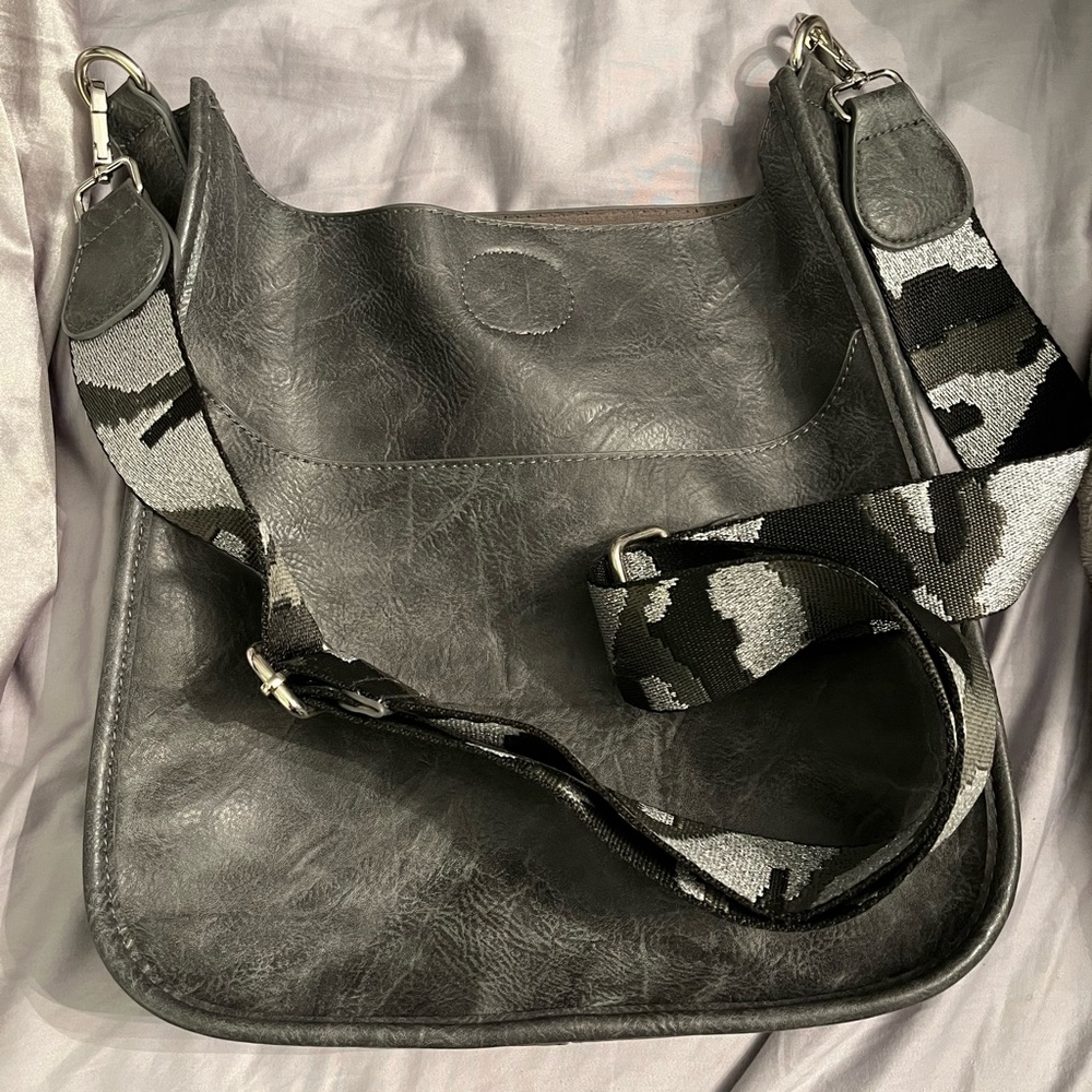 Great condition vegan gray guitar strap handbag